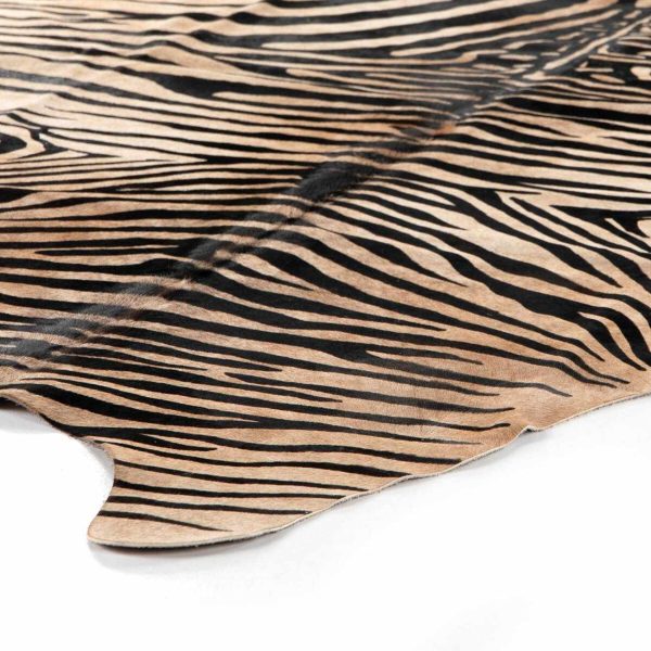 Four Hands Zebra Printed Hide Rug - Zebra Hair on Hide Supply - Image 4