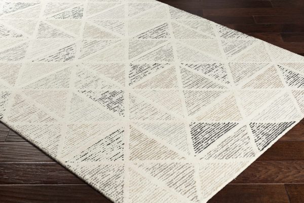 Anadarko Cream Triangles Wool Rug For Discount - Image 5