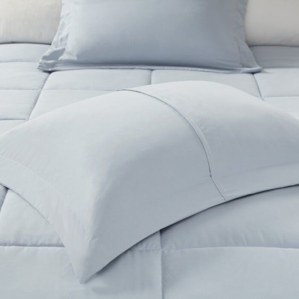 Full Queen Comforter + 2 Standard Shams Seafoam Duncan Microfiber Comforter Set Fashion - Image 3