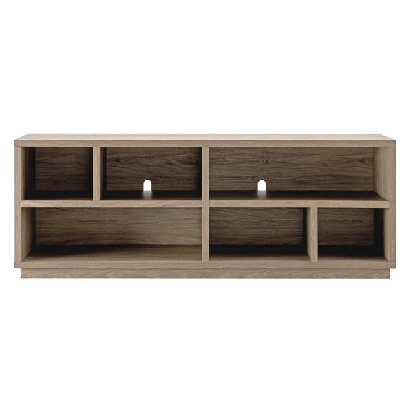 Bowman 70  TV Stand - Antiqued Gray Oak Online now - Image 2