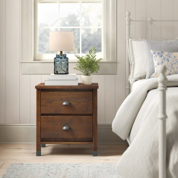 Clove Solid Wood Nightstand Online now - Image 2