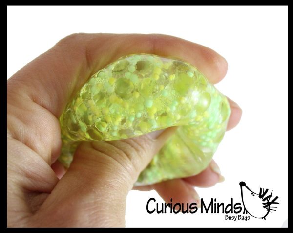 BULK - WHOLESALE -  SALE - Individually Wrapped Small Amazing 1.5  Confetti Bead with Thick Gel Mold-able Stress Ball - Ceiling Sticky Glob Balls - Squishy Gooey Shape-able Squish Sensory Squeeze Balls Supply - Image 5