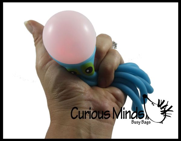 Light-Up Octopus Jellyfish Bath Toy - Stress Ball - Wiggly Jiggly Squishy Flashing Fidget Ball Online Sale - Image 4